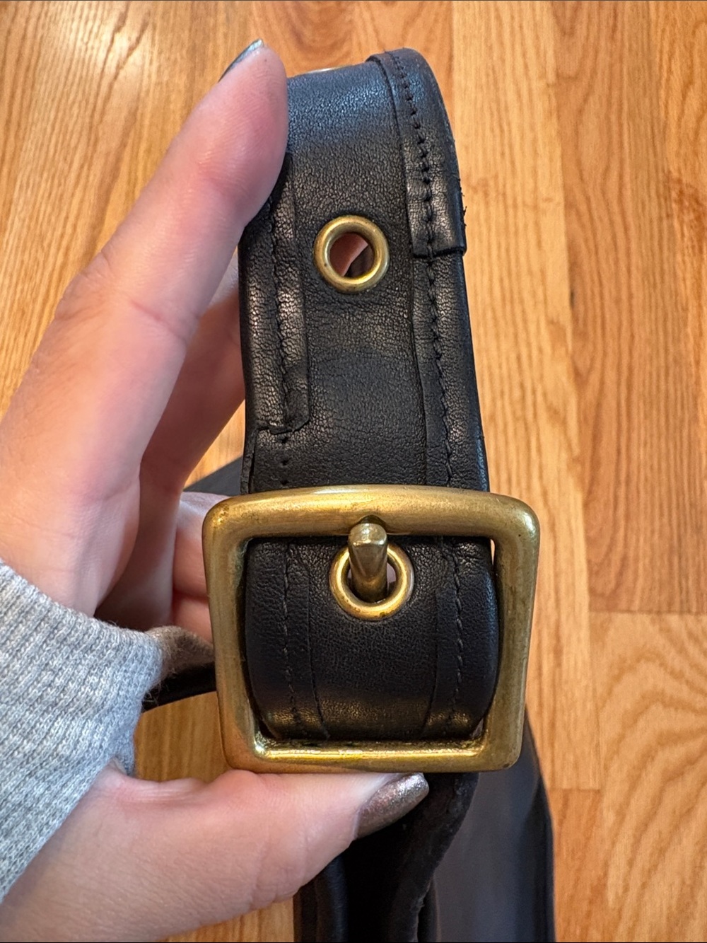 COACH Janice 9966 Black Leather Crossbody Bag - Picture 15 of 16